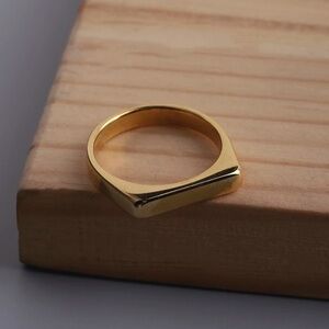 Gold color fashionable popular minimalist ring jewelry for daily decoration